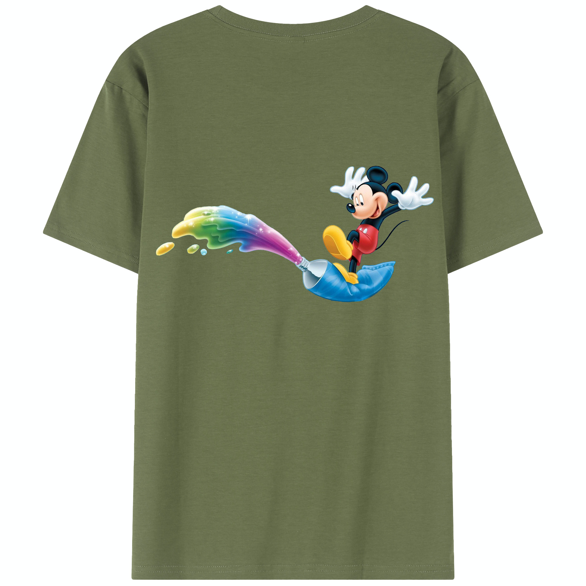 （画像用） ミッキーマウス Mickey Mouse 綿100％半袖Tシャツ（背面プリント）